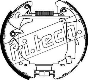 Fri.Tech. 16338 - Комплект тормозных колодок, барабанные avtokuzovplus.com.ua