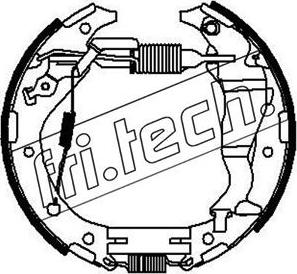 Fri.Tech. 16342 - Комплект тормозных колодок, барабанные avtokuzovplus.com.ua