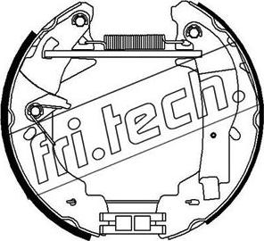 Fri.Tech. 16351 - Комплект тормозных колодок, барабанные avtokuzovplus.com.ua