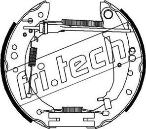 Fri.Tech. 16353 - Комплект гальм, барабанний механізм autocars.com.ua
