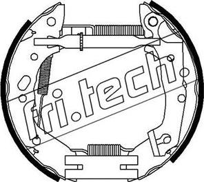 Fri.Tech. 16361 - Комплект тормозных колодок, барабанные autodnr.net