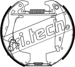 Fri.Tech. 16369 - Комплект гальм, барабанний механізм autocars.com.ua