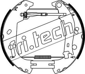 Fri.Tech. 16374 - Комплект гальм, барабанний механізм autocars.com.ua