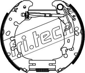 Fri.Tech. 16382 - Комплект тормозных колодок, барабанные autodnr.net