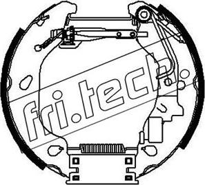 Fri.Tech. 16383 - Комплект гальм, барабанний механізм autocars.com.ua