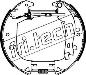 Fri.Tech. 16385 - Комплект гальм, барабанний механізм autocars.com.ua