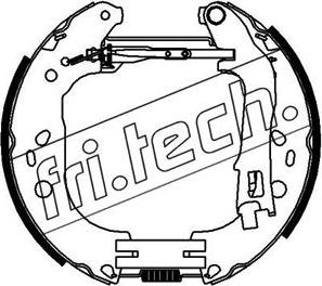 Fri.Tech. 16387 - Комплект тормозных колодок, барабанные avtokuzovplus.com.ua