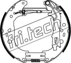 Fri.Tech. 16390 - Комплект тормозных колодок, барабанные avtokuzovplus.com.ua