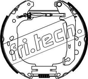 Fri.Tech. 16394 - Комплект гальм, барабанний механізм autocars.com.ua