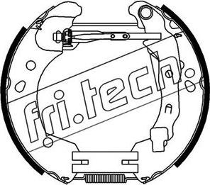 Fri.Tech. 16396 - Комплект гальм, барабанний механізм autocars.com.ua