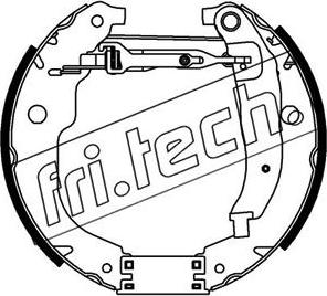 Fri.Tech. 16423 - Комплект гальм, барабанний механізм autocars.com.ua