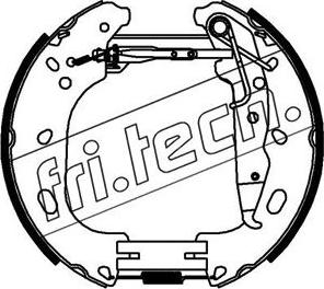 Fri.Tech. 16432 - Комплект гальм, барабанний механізм autocars.com.ua