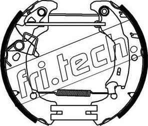 Fri.Tech. 16433 - Комплект гальм, барабанний механізм autocars.com.ua