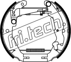 Fri.Tech. 16437 - Комплект тормозных колодок, барабанные autodnr.net