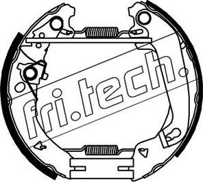 Fri.Tech. 16440 - Комплект тормозных колодок, барабанные avtokuzovplus.com.ua