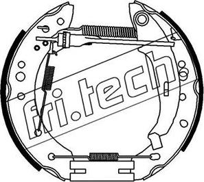 Fri.Tech. 16441 - Комплект гальм, барабанний механізм autocars.com.ua