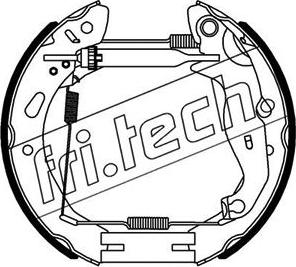 Fri.Tech. 16442 - Комплект гальм, барабанний механізм autocars.com.ua