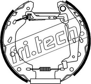 Fri.Tech. 16452 - Комплект тормозных колодок, барабанные autodnr.net
