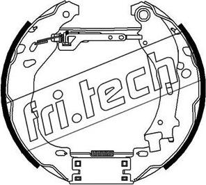 Fri.Tech. 16470 - Комплект гальм, барабанний механізм autocars.com.ua