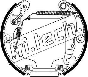 Fri.Tech. 16473 - Комплект гальм, барабанний механізм autocars.com.ua