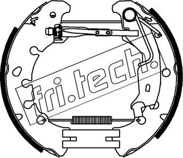 Fri.Tech. 16481 - Комплект гальм, барабанний механізм autocars.com.ua