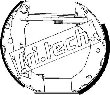 Fri.Tech. 16483 - Комплект гальм, барабанний механізм autocars.com.ua