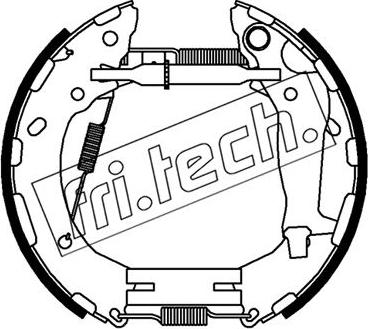 Fri.Tech. 16484 - Комплект тормозных колодок, барабанные avtokuzovplus.com.ua