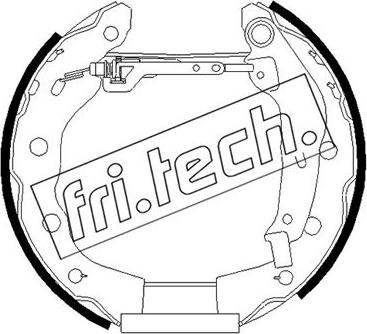 Fri.Tech. 16485 - Комплект тормозных колодок, барабанные autodnr.net