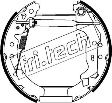 Fri.Tech. 16487 - Комплект гальм, барабанний механізм autocars.com.ua