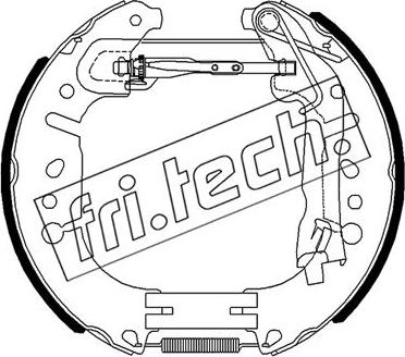 Fri.Tech. 16490 - Комплект гальм, барабанний механізм autocars.com.ua