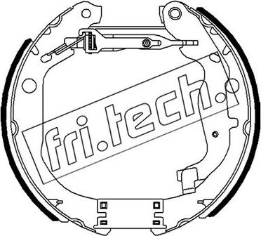 Fri.Tech. 16491 - Комплект гальм, барабанний механізм autocars.com.ua