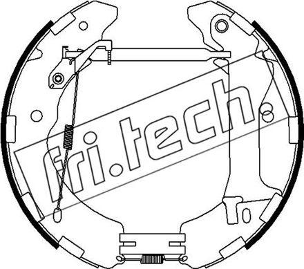 Fri.Tech. 16493 - Комплект тормозных колодок, барабанные avtokuzovplus.com.ua