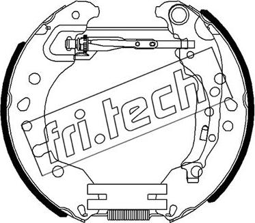 Fri.Tech. 16496 - Комплект гальм, барабанний механізм autocars.com.ua