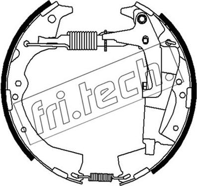 Fri.Tech. 16497 - Комплект тормозных колодок, барабанные avtokuzovplus.com.ua