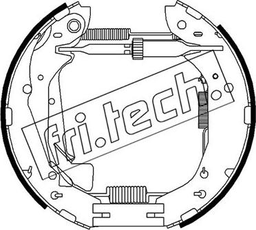 Fri.Tech. 16500 - Комплект гальм, барабанний механізм autocars.com.ua