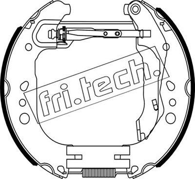 Fri.Tech. 16505 - Комплект тормозных колодок, барабанные avtokuzovplus.com.ua