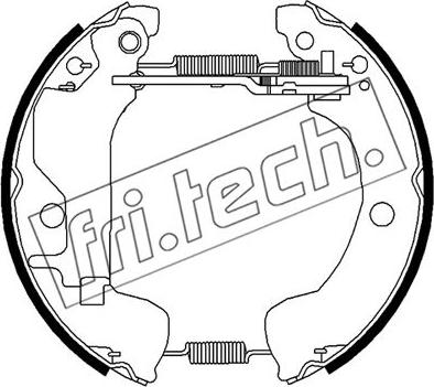 Fri.Tech. 16507 - Комплект тормозных колодок, барабанные avtokuzovplus.com.ua