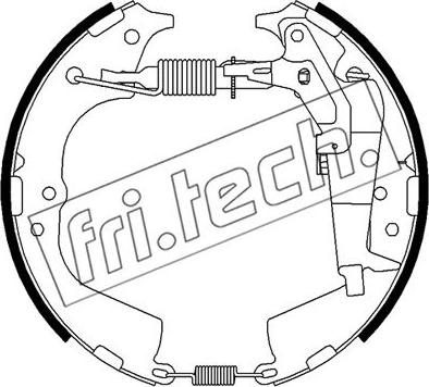 Fri.Tech. 16512 - Комплект гальм, барабанний механізм autocars.com.ua