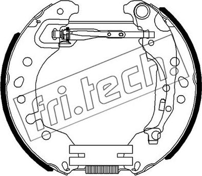 Fri.Tech. 16516 - Комплект гальм, барабанний механізм autocars.com.ua