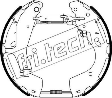 Fri.Tech. 16521 - Комплект гальм, барабанний механізм autocars.com.ua
