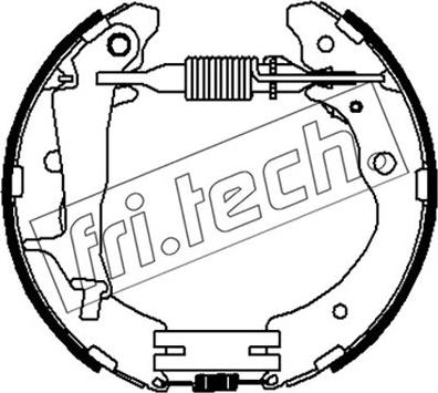Fri.Tech. 16523 - Комплект гальм, барабанний механізм autocars.com.ua