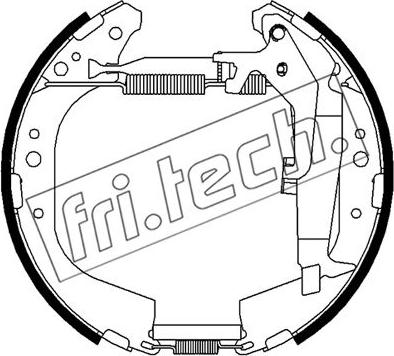 Fri.Tech. 16524 - Комплект гальм, барабанний механізм autocars.com.ua