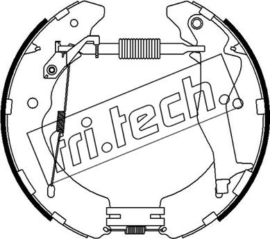 Fri.Tech. 16527 - Комплект гальм, барабанний механізм autocars.com.ua