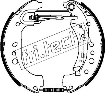 Fri.Tech. 16529 - Комплект гальм, барабанний механізм autocars.com.ua