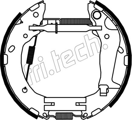 Fri.Tech. 16532 - Комплект тормозных колодок, барабанные avtokuzovplus.com.ua