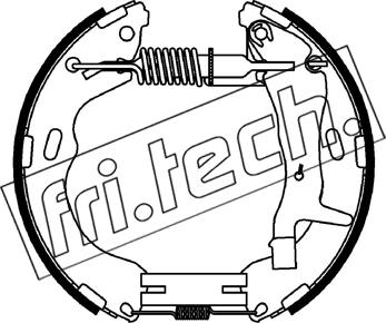 Fri.Tech. 16538 - Комплект тормозных колодок, барабанные avtokuzovplus.com.ua