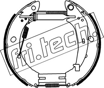 Fri.Tech. 16539 - Комплект гальм, барабанний механізм autocars.com.ua