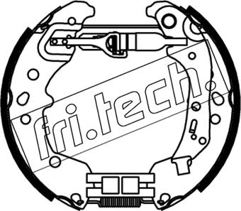 Fri.Tech. 16545 - Комплект гальм, барабанний механізм autocars.com.ua