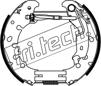 Fri.Tech. 16557 - Комплект гальм, барабанний механізм autocars.com.ua