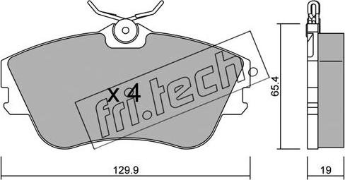 Fri.Tech. 167.0 - Тормозные колодки, дисковые, комплект autodnr.net
